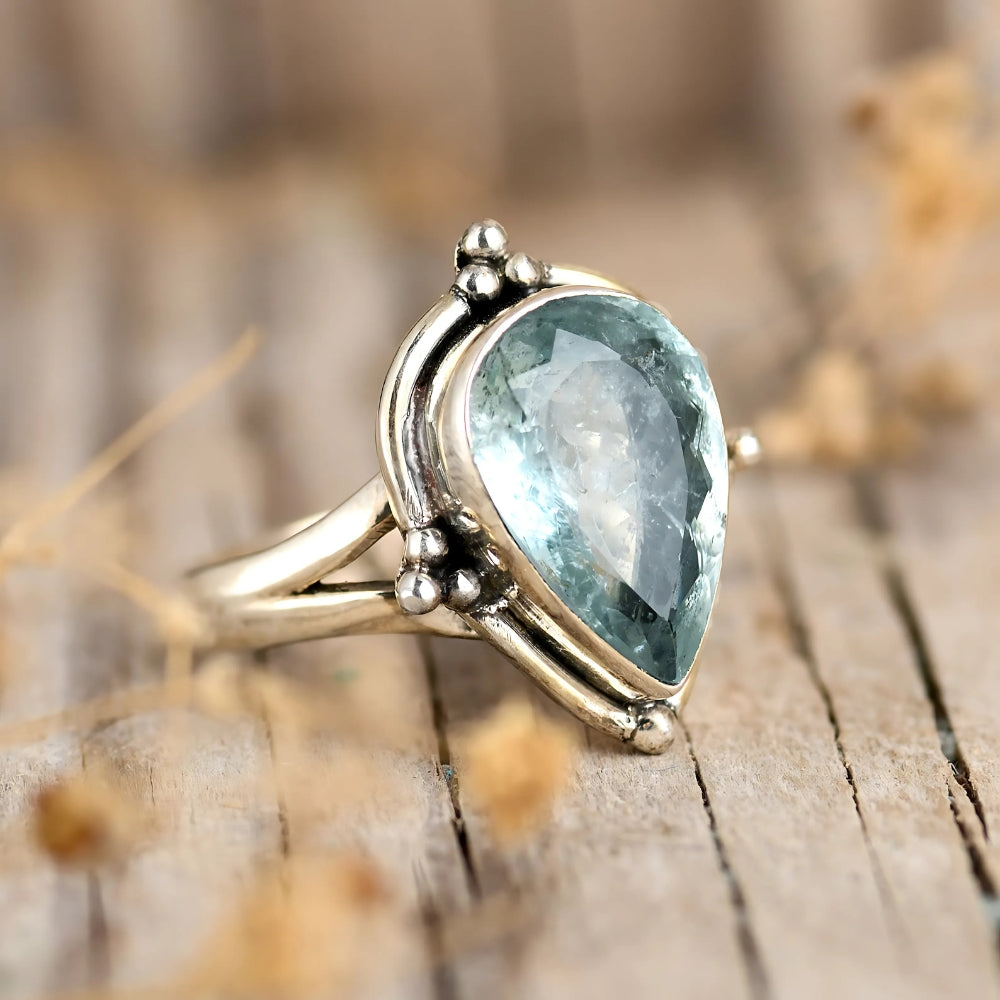Radiant Colorful Gemstone Mosaic Ring