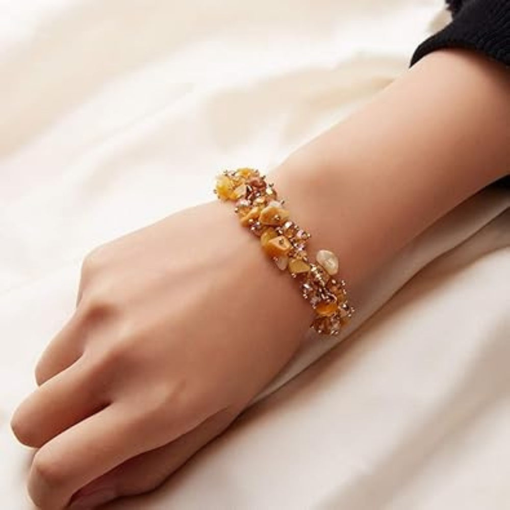 Autumn Acrylic Flower Charm Bracelet