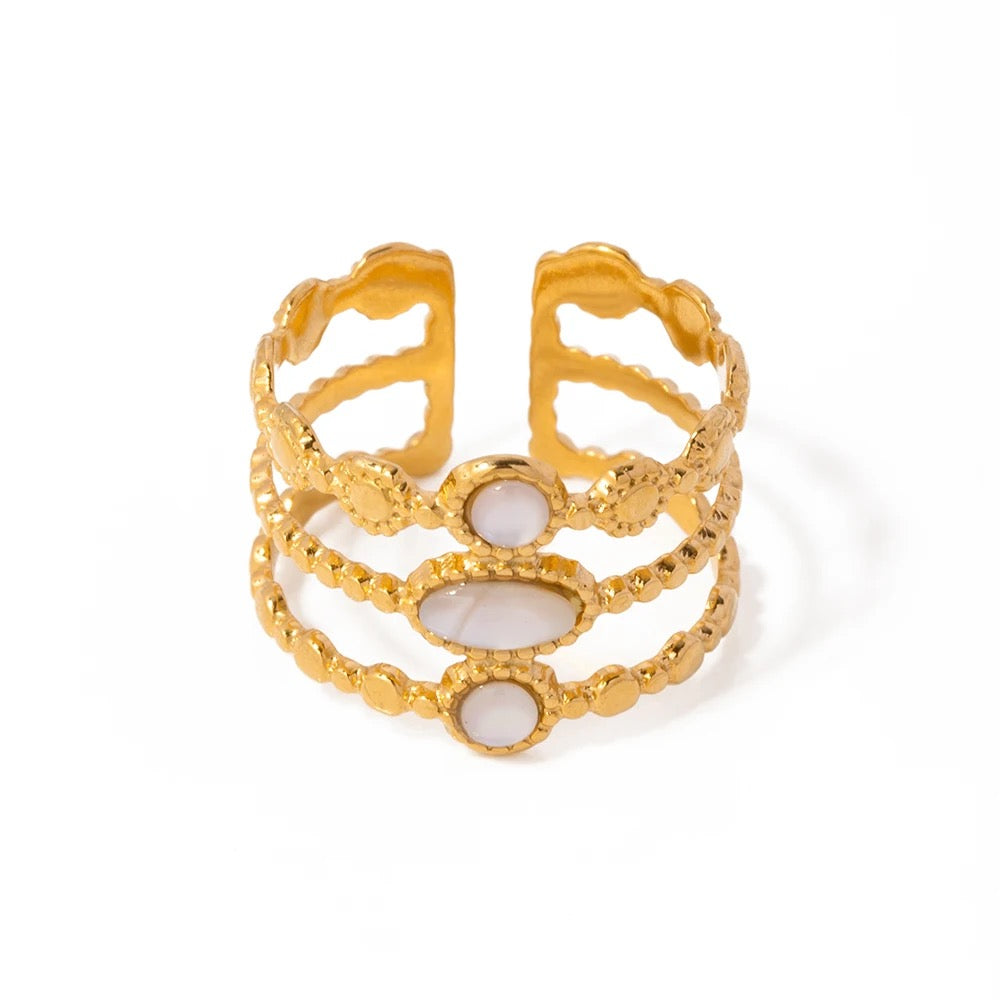 White Ophelia Ring