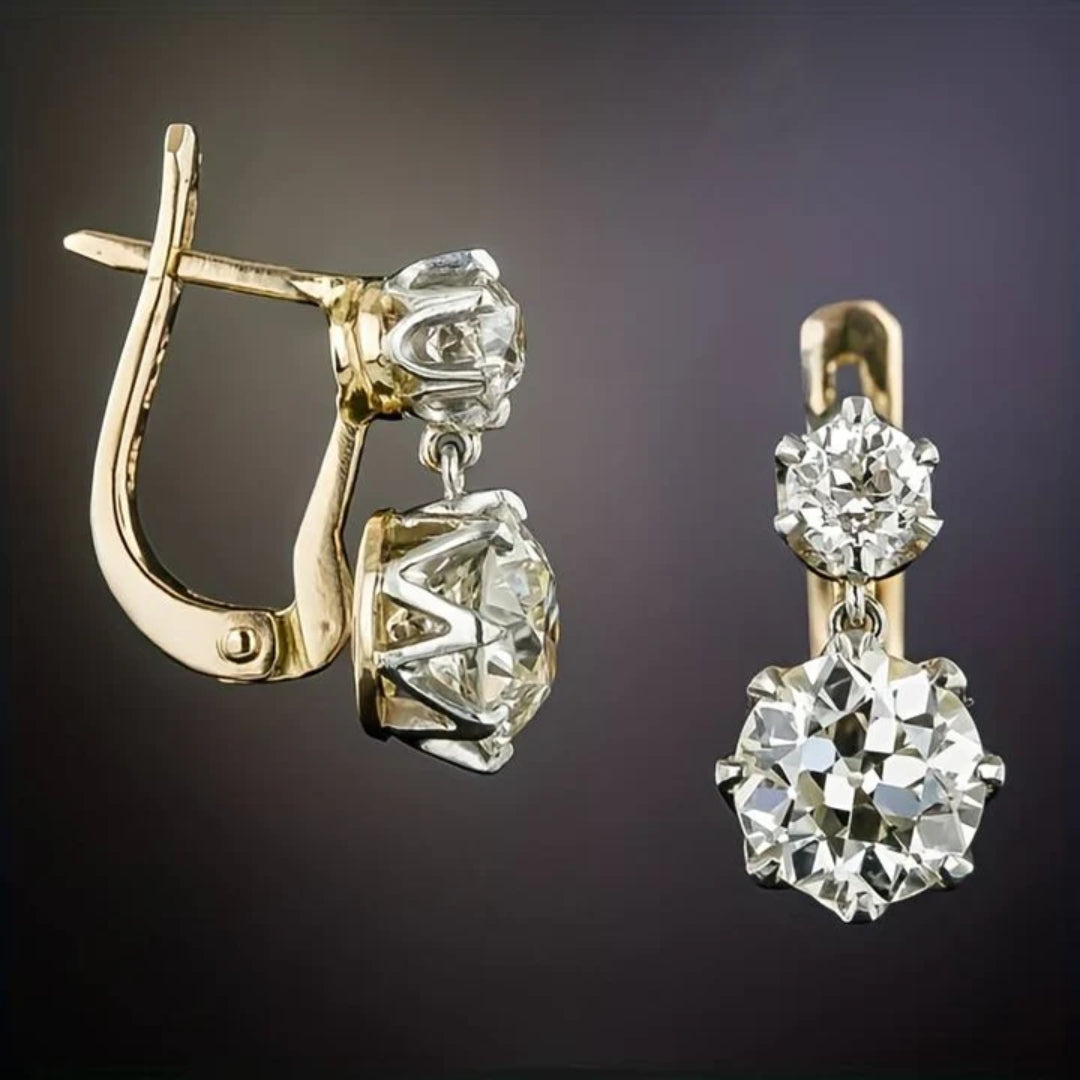 Timeless Gold Vintage Zirconia Earrings