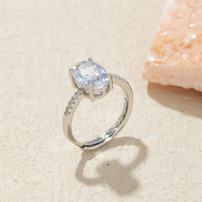 Moonstone Ring – Oval Cut Natural Moonstone