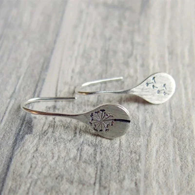 Daisy - Silver Dandelion Earrings