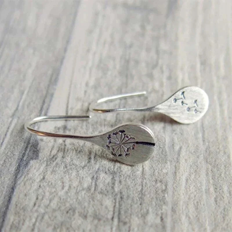 Exclusive 925 Silver Dandelion Earrings