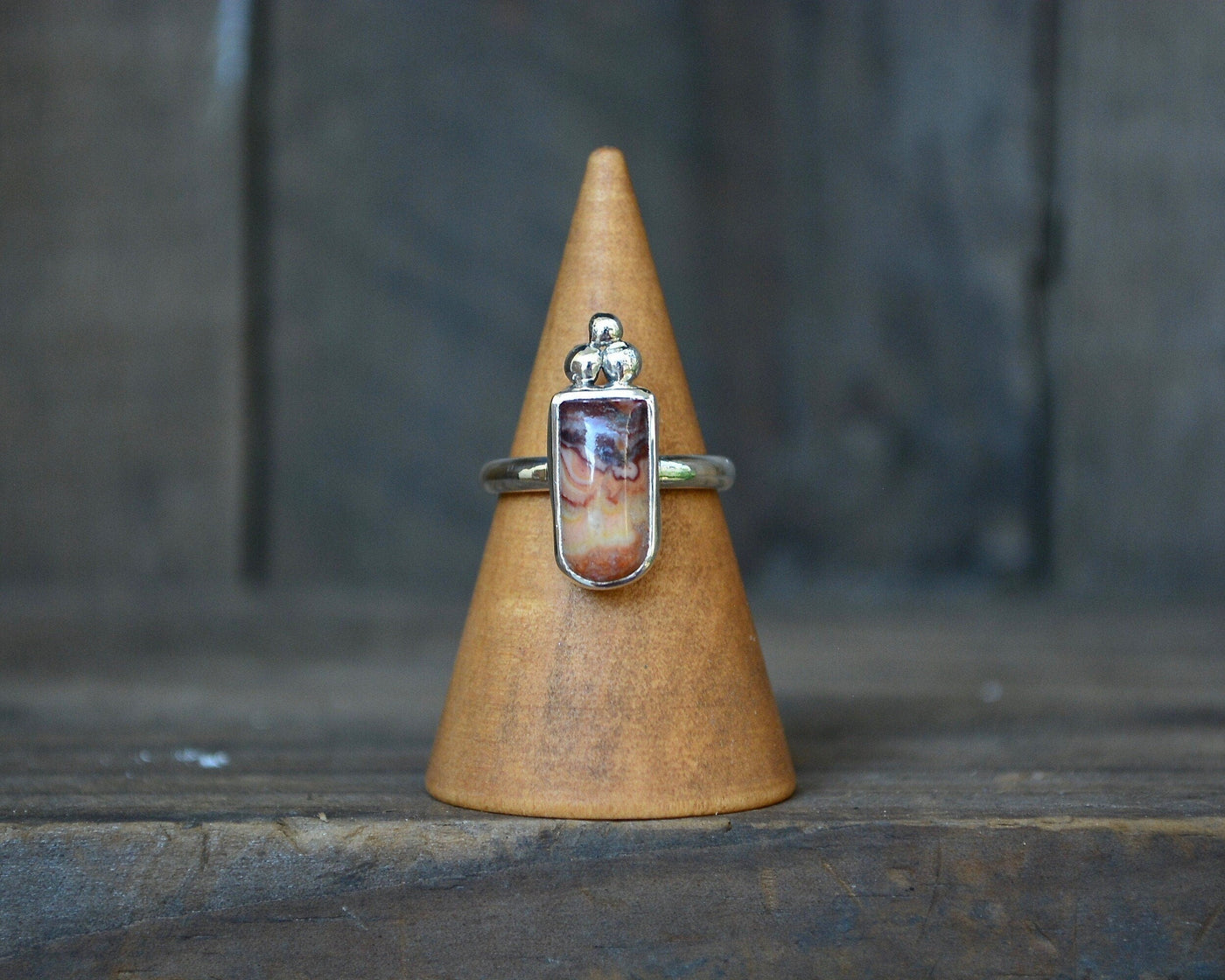 Wave Dolomite Sterling Silver Ring