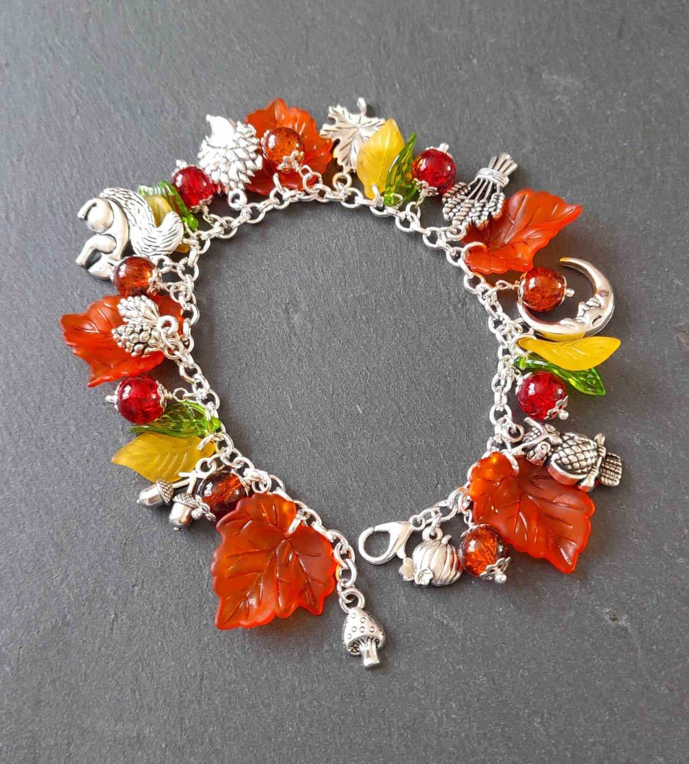 Woodland Autumn Charm Bracelet