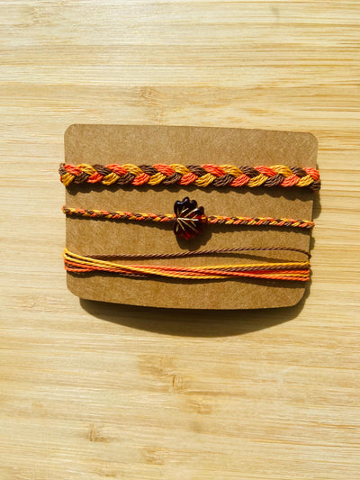 Handmade Autumn Bracelet Set of 3