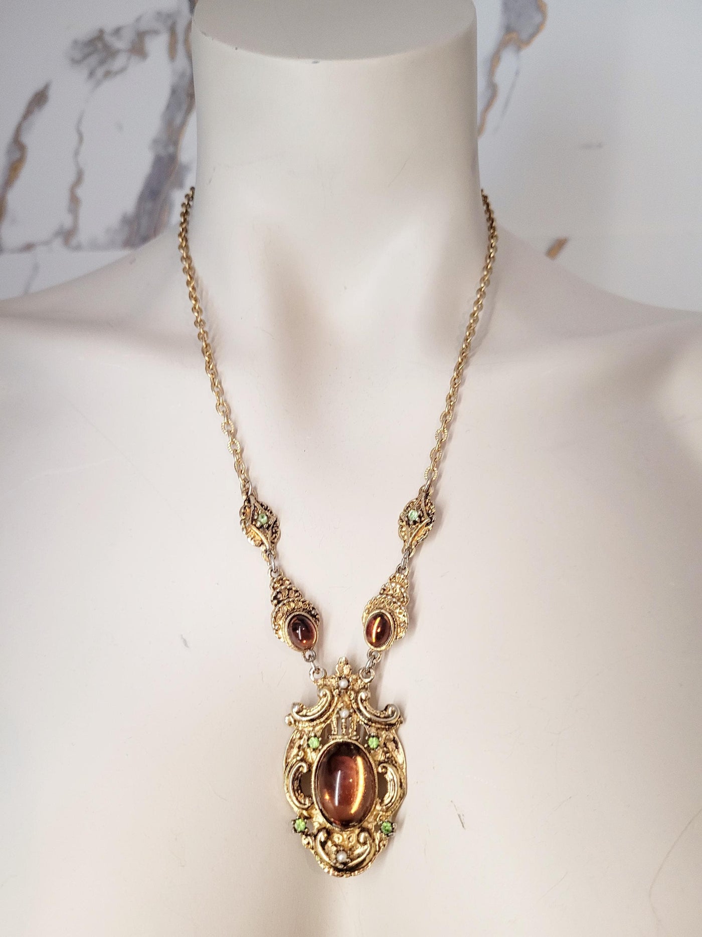 Ornate Gold Statement Necklace
