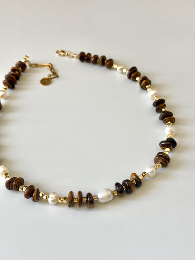 Tiger's Eye Natural Stone Necklace