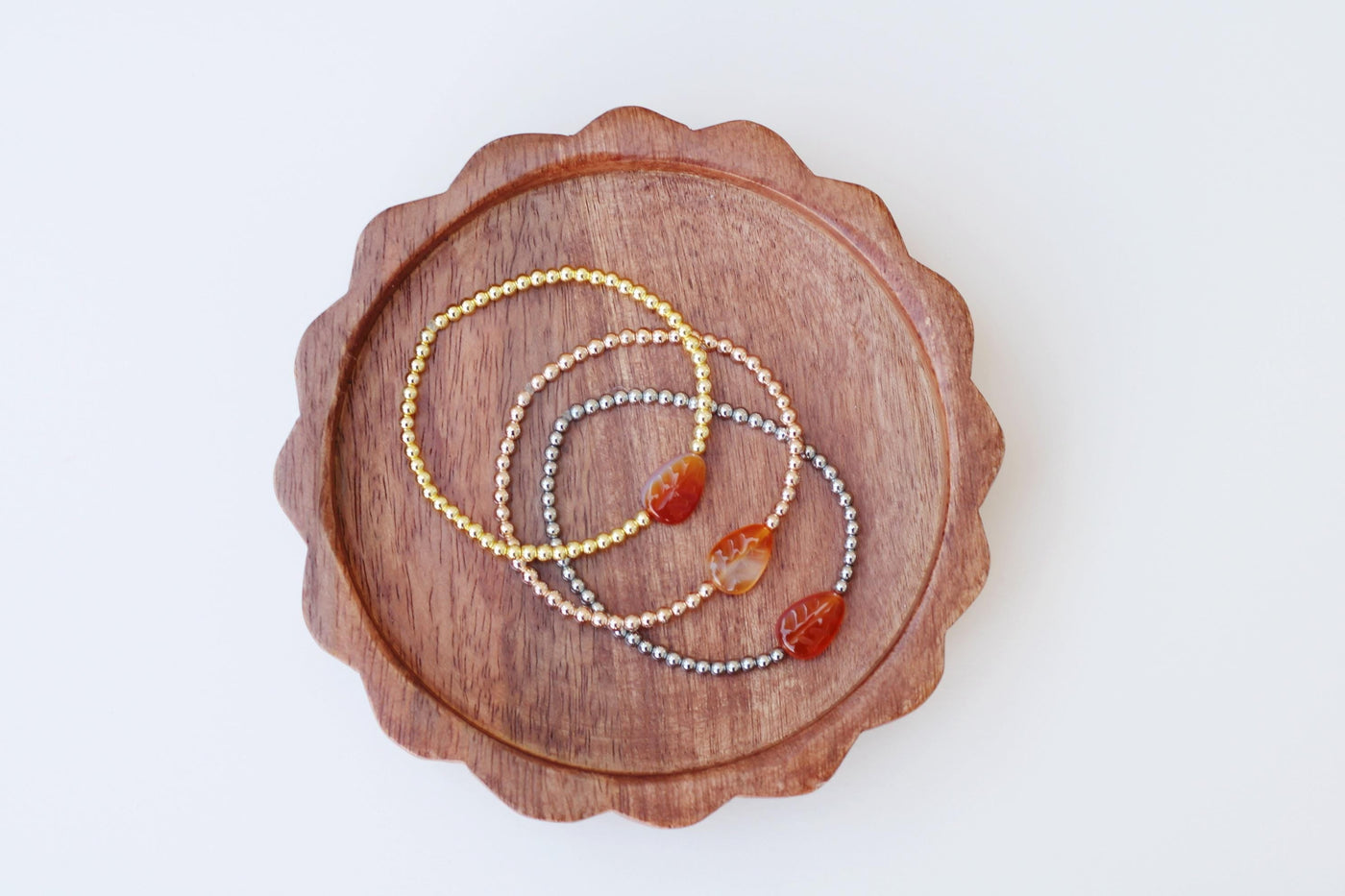 Autumn Leaf Fall Bead Bracelet