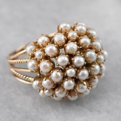 Pearl Inlay Elegance Ring