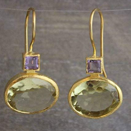 Vintage Green Crystal Earrings