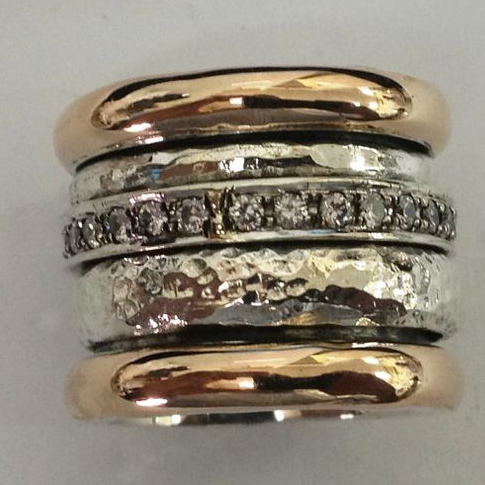 Layered Vintage-Style Thick Gold Ring